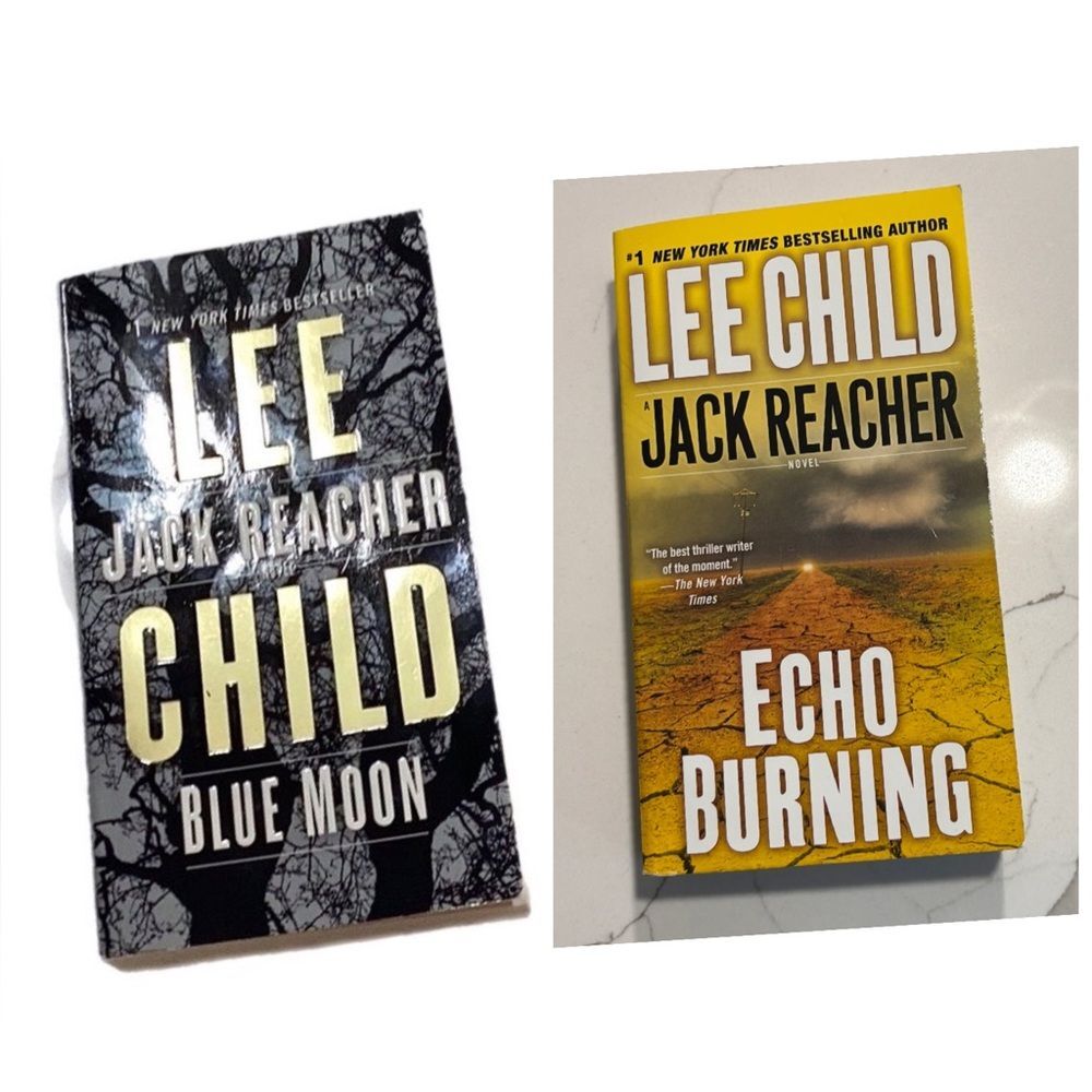 Lee Child Reacher Books Blue Moon Echo Burning Paperbacks